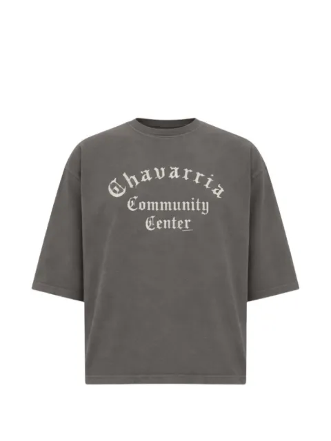 Willy Chavarria logo round-neck t-shirt Grey WCJSY0200
