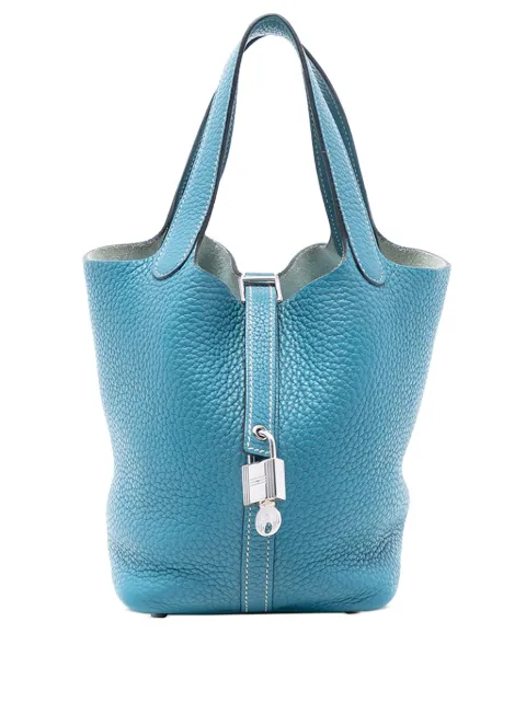 Hermès Pre-Owned 2011 Clemence Picotin Lock 18 handbag Blue NPACIO985GU20JDQ