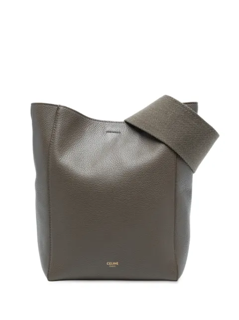 Celine Pre-Owned 2018 Small Soft Grained Calfskin Seau Sangle bucket bag Brown BNY93G058E5OUIS8