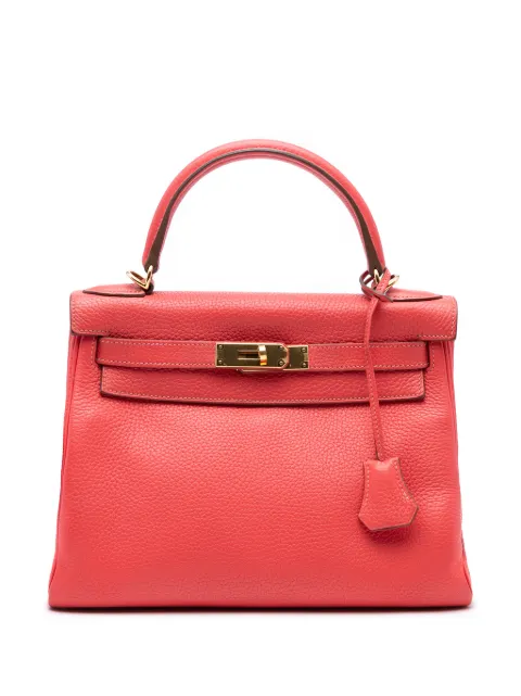Hermès Pre-Owned 2014 Togo Kelly II Retourne 28 satchel Red 7WM9DWA45ANVG0D2