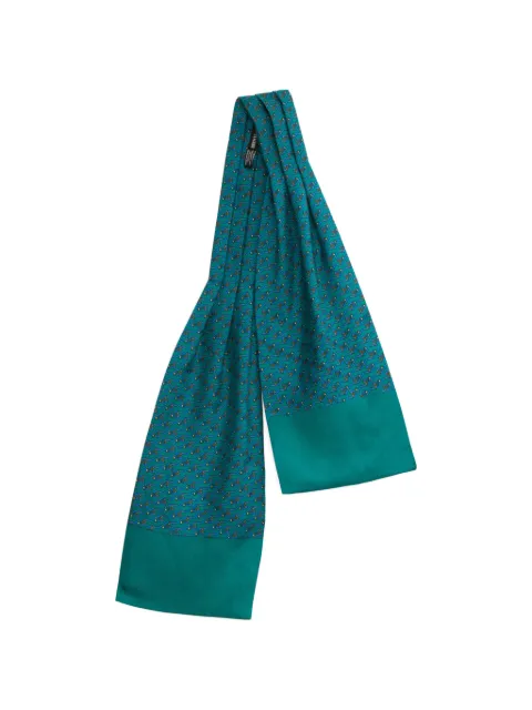 Hermès Pre-Owned 2000s Jockey-print silk scarf Green 15016445