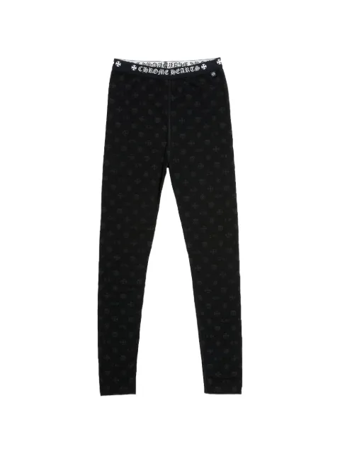 Chrome Hearts logo detail leggings Black CHRM1075