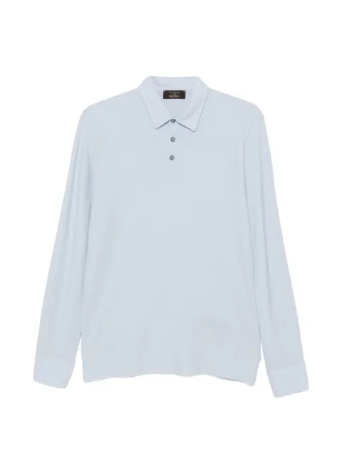 Zanone Ice Cotton long-sleeve polo shirt Blue 815132ZG380