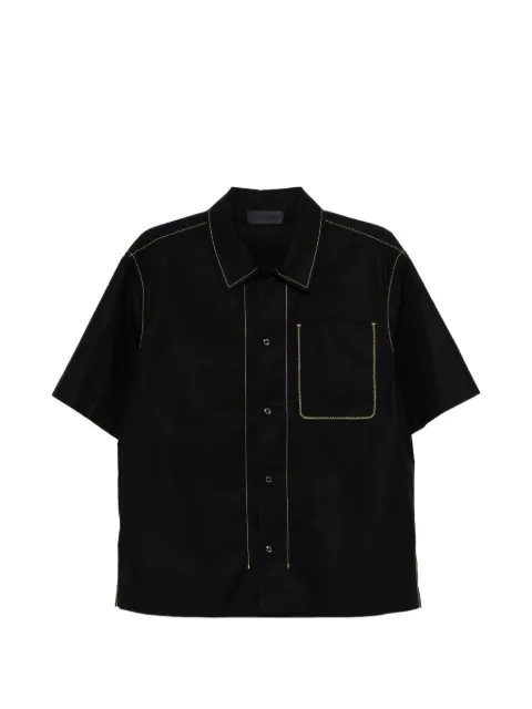 Moncler cotton short-sleeved shirt Black L10912F00050597LQ