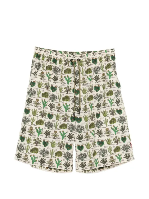 Moncler Grenoble \-print drawstring shorts Neutrals L10971A00017599ED