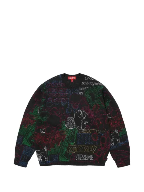 Supreme embroidered sweater Black SU27293