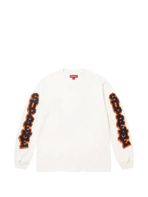 Supreme logo-print long-sleeve sweatshirt White SU27257