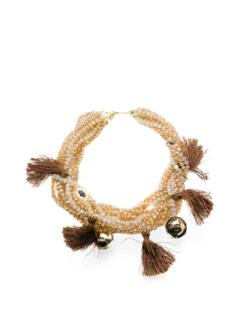 Jennifer Gibson Jewellery 2000s crystal-embellished necklace Neutrals JGJMAXMARANKL