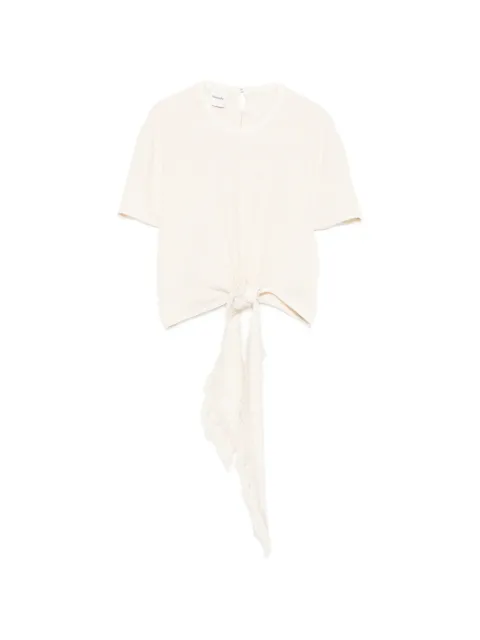 Nanushka Mariel frayed-detail top Neutrals NW26SSTP28571