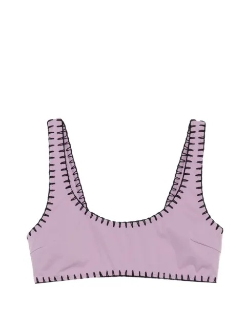 Nanushka blanket-stitch bikini top Purple NW26SSBI34941