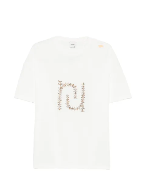 Nanushka Wren paisley-monogram oversized T-shirt White NW26SSTP25401