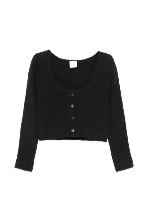 Nanushka Jylan cropped textured top Black NW26SSTP37099