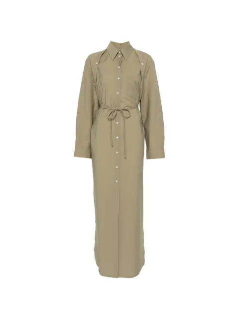 Nanushka Erisha button-detail maxi shirt dress Green NW26SSDR31061