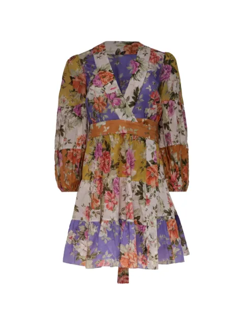 ZIMMERMANN Pattie belted wrap dress Purple GILTPUUSCL719474W