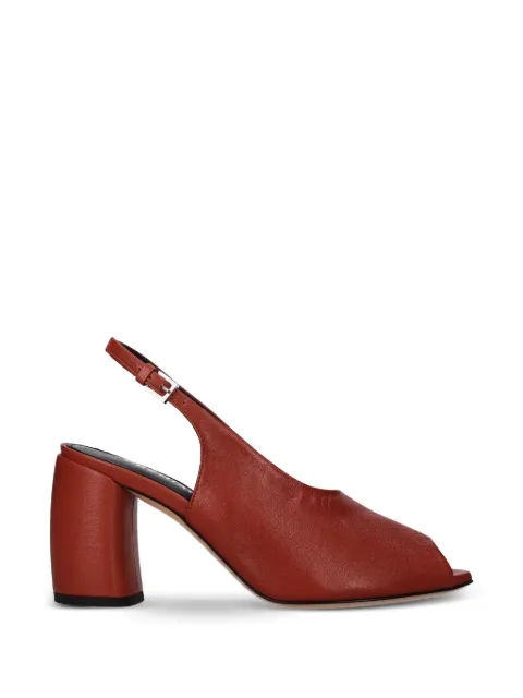 Premiata peep toe slingback pumps Brown M7375DIAMONDMATTONESOLETTAMATTONE