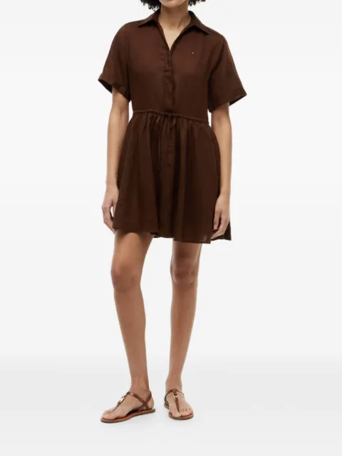 Tommy Hilfiger drawstring-waist shirt dress Brown WW0WW48950