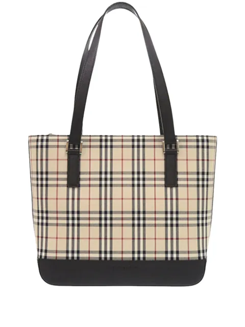 Burberry Pre-Owned 2000-2017 House Check Canvas tote bag Neutrals GLUBCUNMK6IFATOB