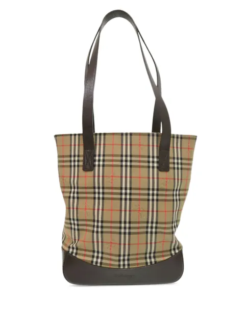 Burberry Pre-Owned 2000-2017 Haymarket Check Canvas tote bag Neutrals DQAUKSK8ROYYVJCR