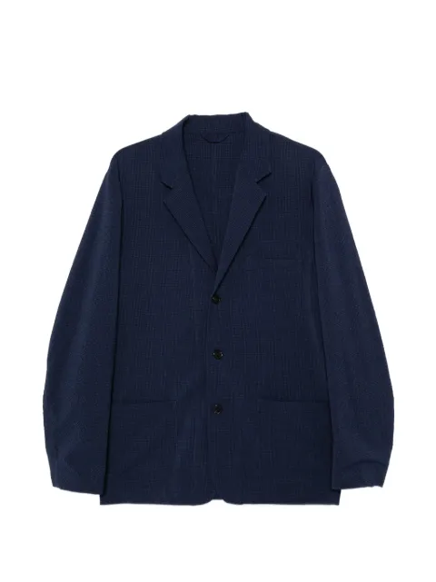 Paul Smith houndstooth-pattern single-breasted jacket Blue M1R2342V02297