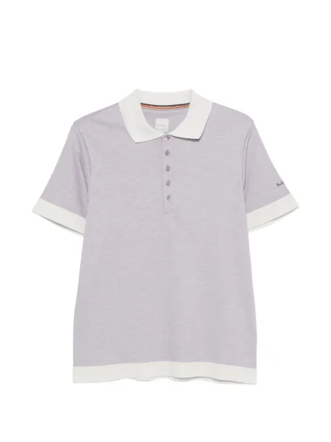 Paul Smith ribbed-trim polo shirt Purple M1R930ZV03061
