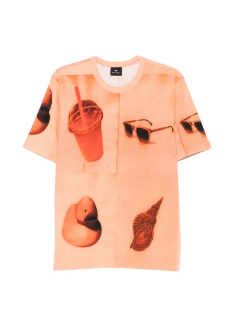 Paul Smith photographic-print cotton T-shirt Orange M2R220XVP5723