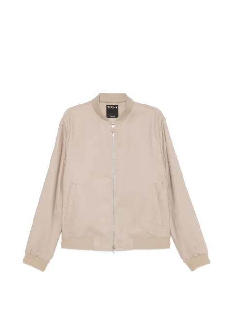 Zegna linen bomber jacket Neutrals UHT52A3H145