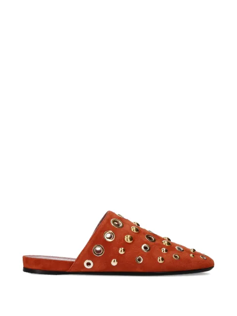 Premiata eyelet stud flat mules Orange M7329A