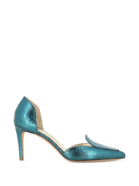 Antonio Barbato Maestri Veneziani crackled-effect leather pumps Blue 664984180