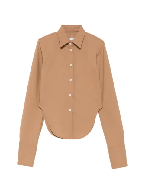 Covert curved-hem long-sleeve shirt Brown EW5250EW344
