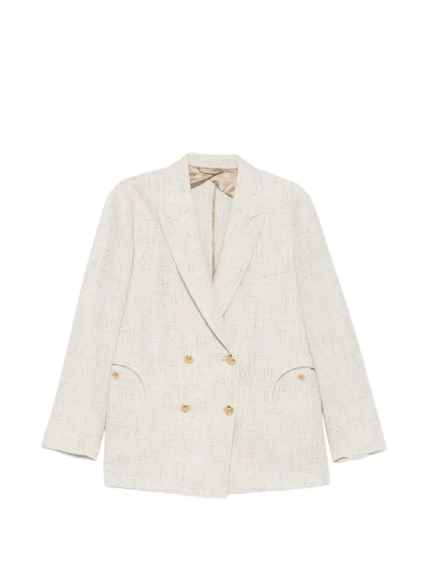 Blazé Milano Crancy Nightbreak double-breasted blazer Neutrals BZCHB01SCRA