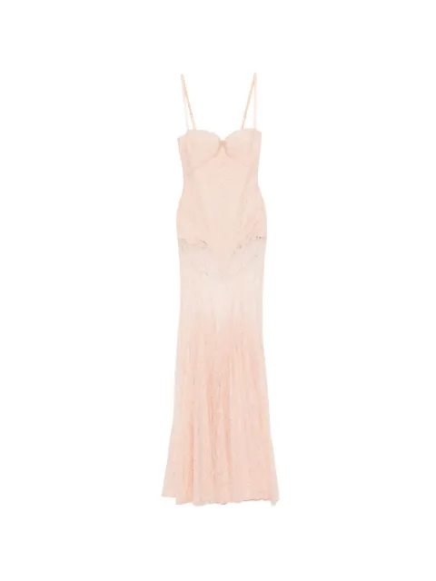 Elisabetta Franchi Red Carpet dress in floral lace Pink ABR0862E2