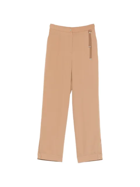 Herno grosgrain-detail slit-hem trousers Neutrals PT000235D12875S