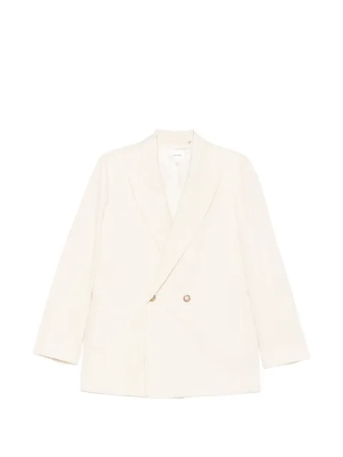 FRAME The Lounge double-breasted peak-lapel blazer Neutrals WS26WBZ004