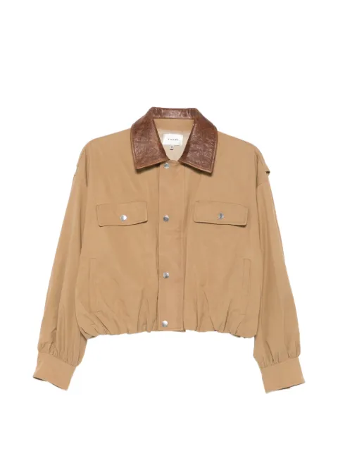 FRAME leather-collar jacket Brown WS26WJA009