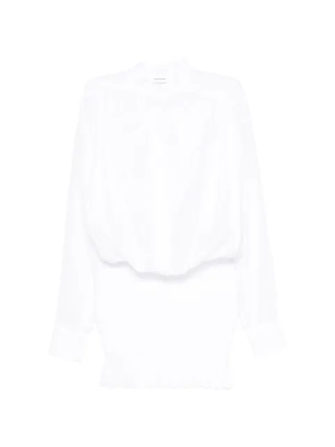 THE ANDAMANE Rania shirred dress White TM190156ATNC108