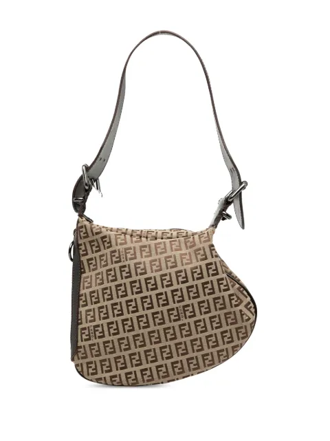 Fendi Pre-Owned 2000-2025 Zucchino Oyster shoulder bag Neutrals 620MTWAVGEA53R8V