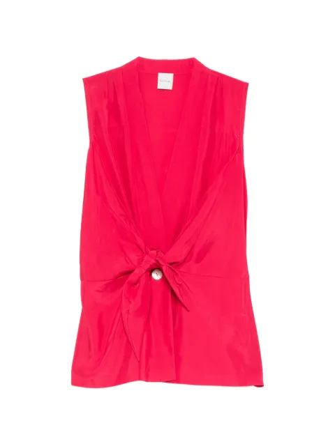 Paul Smith tie-waist silk top Red W1R388MV11170