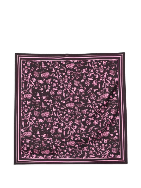 Paul Smith square-shape silk scarf Purple W1A250BU043