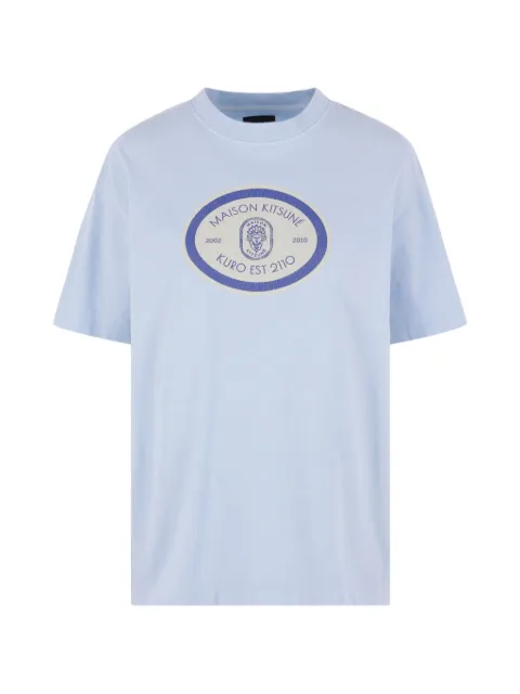 Maison Kitsuné x KURO GRAN logo-print T-shirt Blue 990007
