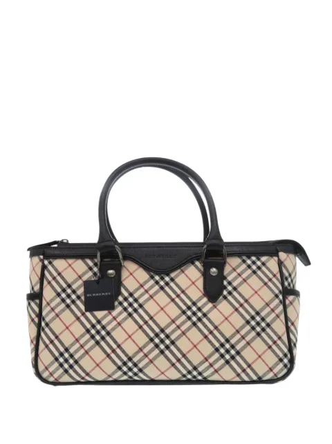 Burberry Pre-Owned 2000-2017 Nova Check Canvas handbag Neutrals TK4QYLJC98CB87TF