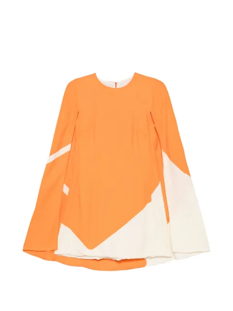 Alberta Ferretti cape-style graphic-print mini dress Orange A04240151