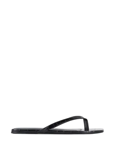 TOTEME croco-embossed flip flops Black 243WAS4557LE0076001