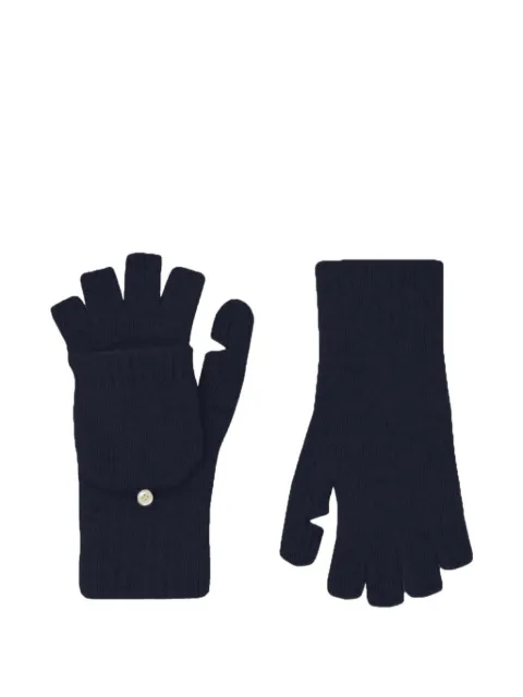 LINNEA LUND Vantar button flap mittens Blue MITAINESVANTAR