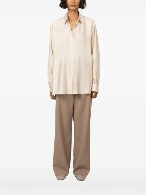Indress palm tree collared shirt Neutrals C271