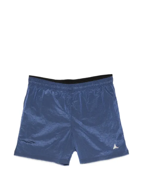ROA Helder logo-print shorts Blue YBMW061FA57