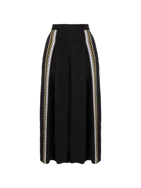 Temperley London Avalon embroidered linen trousers Black 26UAVA51144