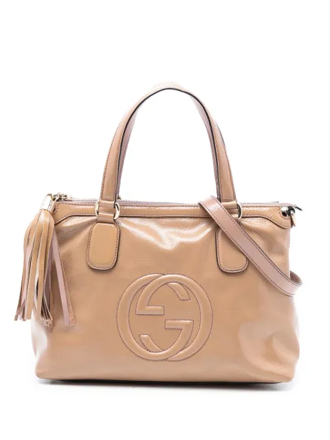 Gucci Pre-Owned 2016-2025 Small Patent Soho Working satchel Neutrals M7SGJ6ZWHJ72NYAV