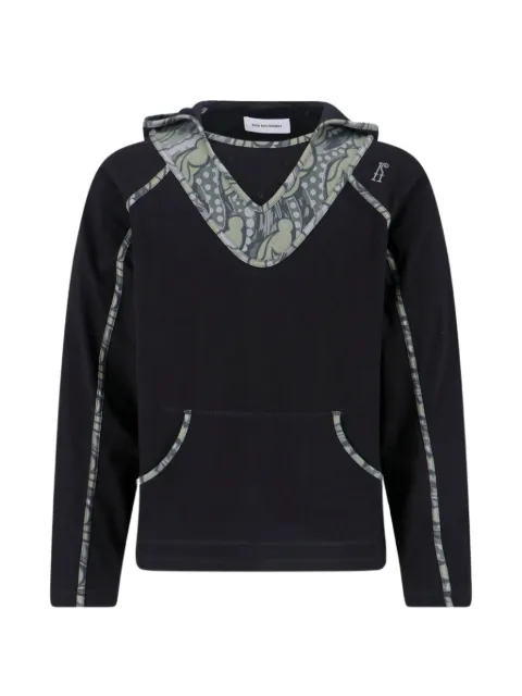 Kiko Kostadinov Gizi V-neck hoodie Black KKSS26TP06
