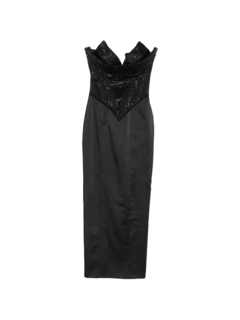 MITILIANE COUTURE crystal-embellished maxi dress Black 5940976000626