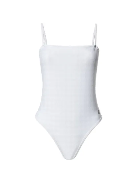 Perfect Moment houndstooth-pattern swimsuit White W3001417